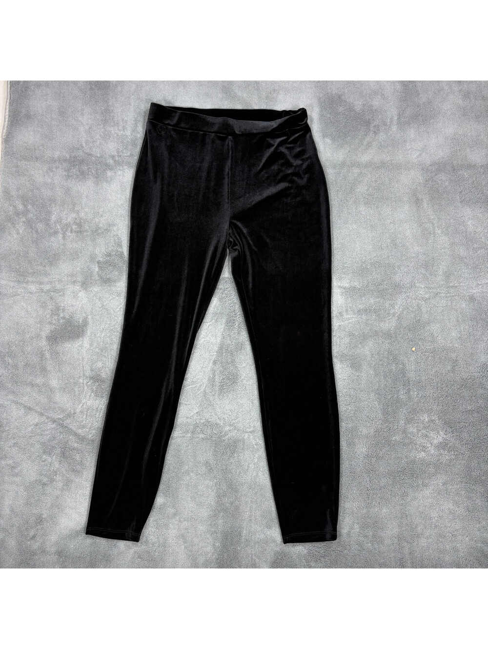J.Crew Black Velvet Velour Leggings Women’s Size Large Stretch Pull On Pants